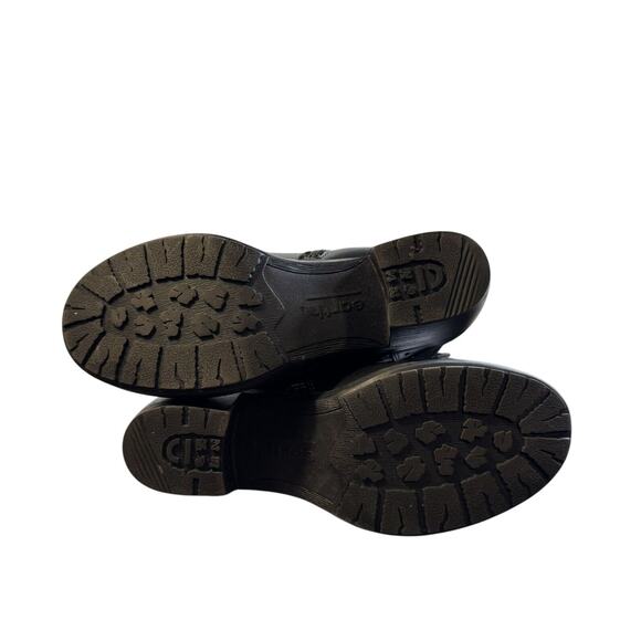 Earth Shoes Denali Altitude Leather Moto Biker Boot Black Studded Womens 7.5 EUC - Picture 6 of 9